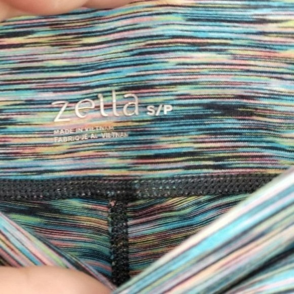 Zella Live-In Mutli-Color Space Dye Athletic Vented Calf Crop Yoga Legging Sz Sm - Picture 4 of 7